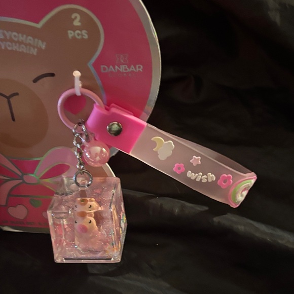 Pink Lip Gloss Keychain Set - Picture 3 of 4